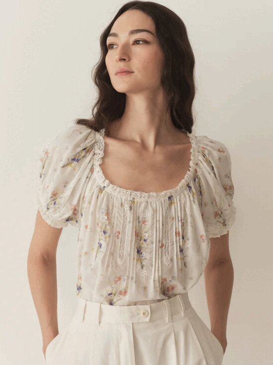 Doen Tops - NWOT DÔEN | Frederica Top (Painted Bouquet)
